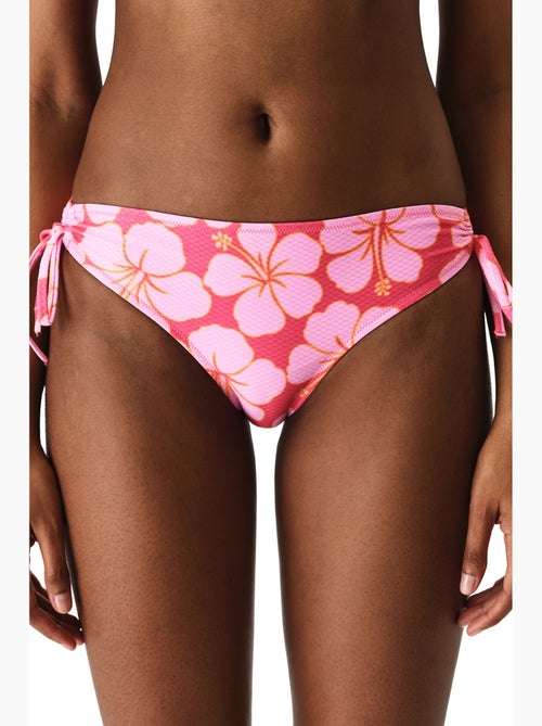 Annetta ring slip bikini floreale testurizzato a vita media penti - Kiabi