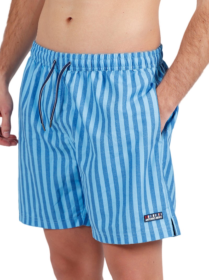 ANTONIO MIRO Costume da bagno a righe da uomo Blu - Kiabi