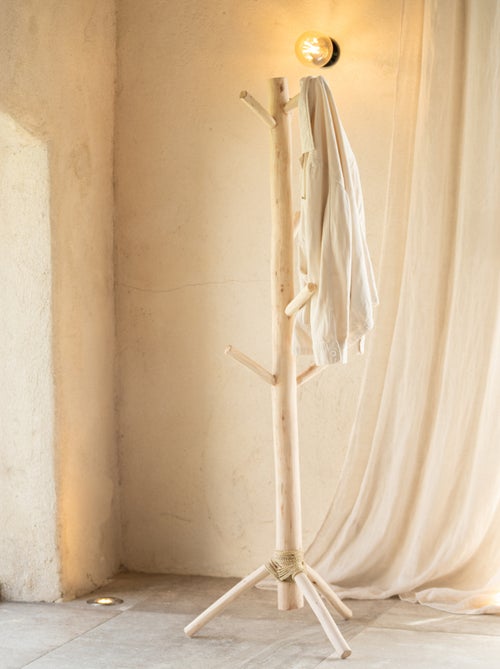 Appendiabiti in legno naturale su treppiede - Kiabi