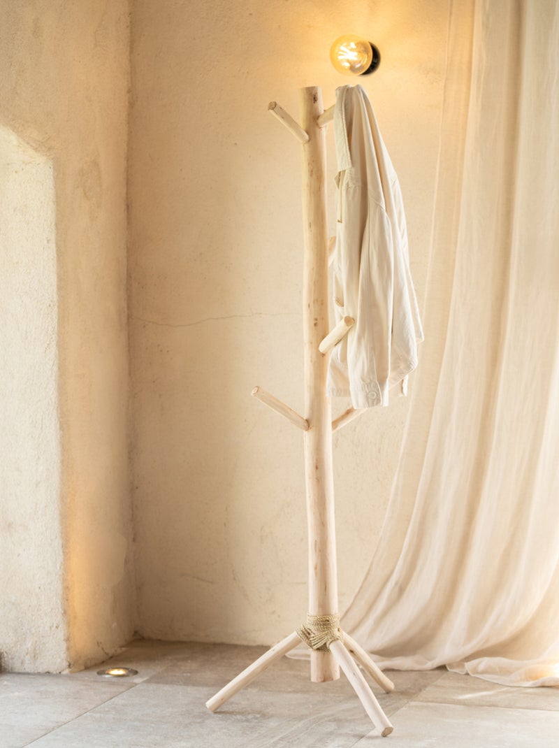 Appendiabiti in legno naturale su treppiede Beige - Kiabi