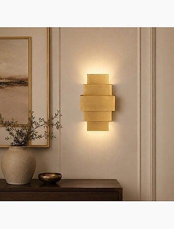 Applique rettangolare in ottone