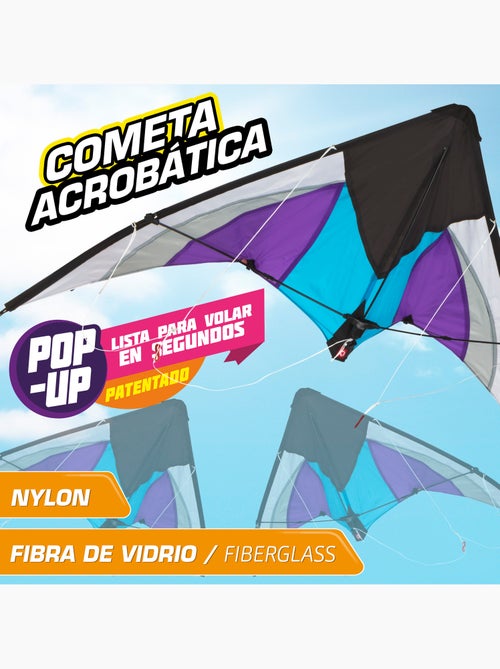 Aquilone acrobatico pop-up viola e bianco di cb toys - Kiabi Aquilone acrobatico pop-up viola e bianco di cb toys - Kiabi
