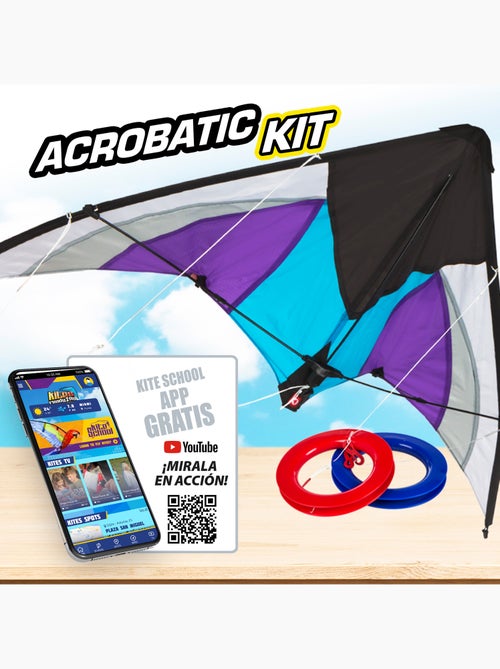 Aquilone acrobatico pop-up viola e bianco di cb toys - Kiabi Aquilone acrobatico pop-up viola e bianco di cb toys - Kiabi