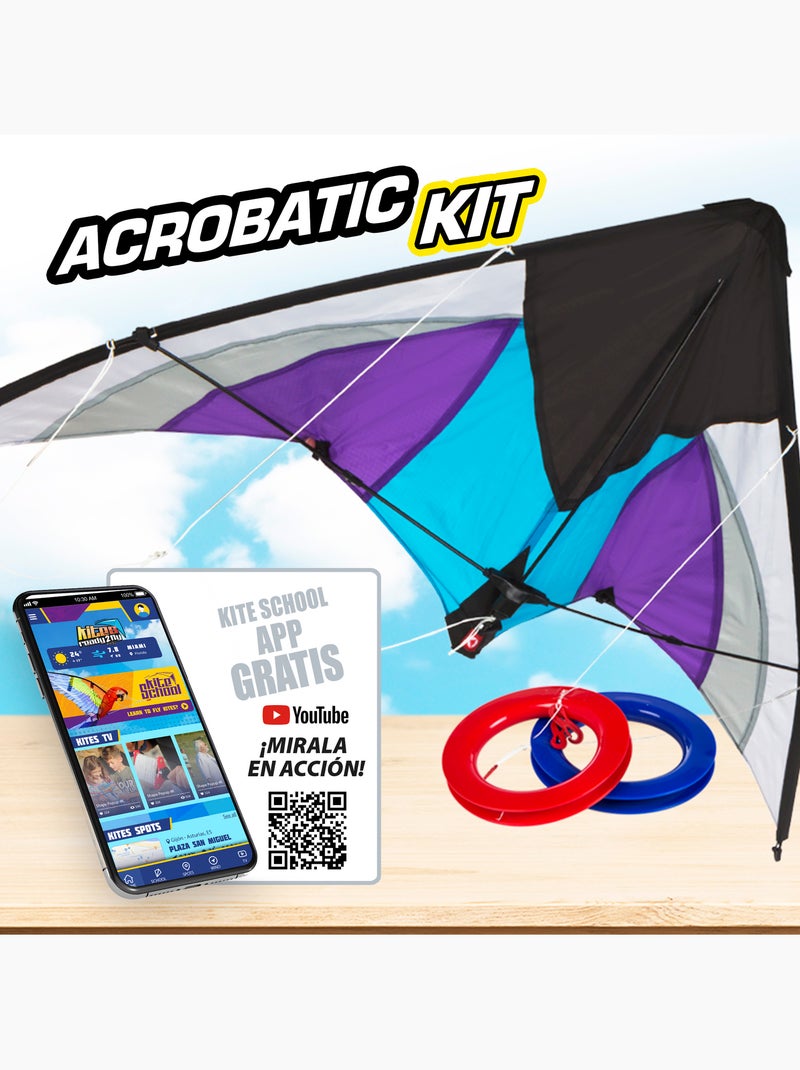 Aquilone acrobatico pop-up viola e bianco di cb toys N/D - Kiabi