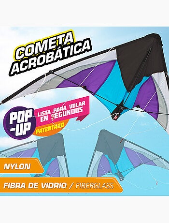 Aquilone acrobatico pop-up viola e di cb toys