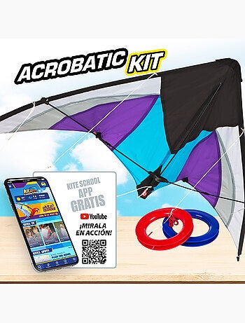 Aquilone acrobatico pop-up viola e di cb toys