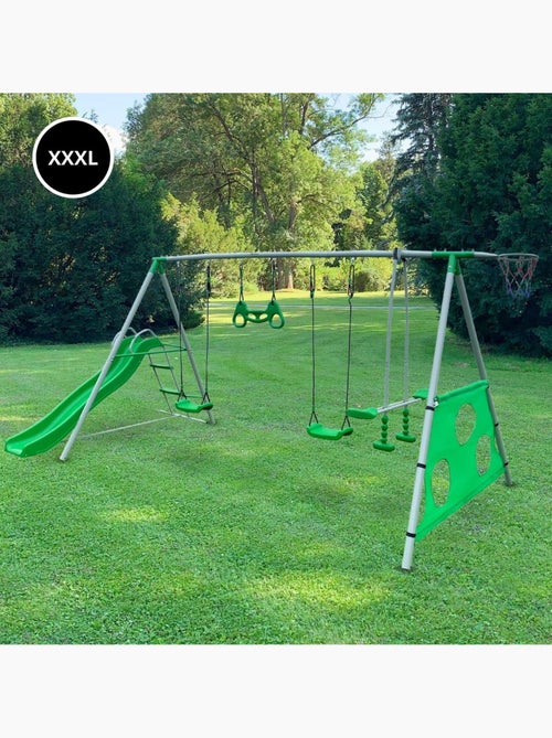 Area giochi XXL per bambini con altalene, scivolo e accessori - Kiabi Area giochi XXL per bambini con altalene, scivolo e accessori - Kiabi