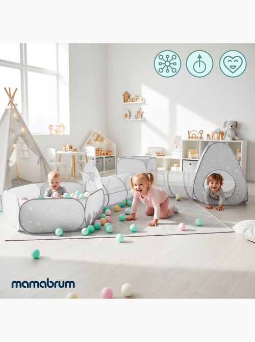 Area gioco pop up bambini 5in1 2 tende 2 tunnel piscina palline mamabrum - Kiabi Area gioco pop up bambini 5in1 2 tende 2 tunnel piscina palline mamabrum - Kiabi