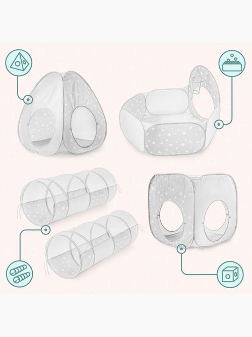 Area gioco pop up bambini 5in1 2 tende 2 tunnel piscina palline mamabrum - Kiabi Area gioco pop up bambini 5in1 2 tende 2 tunnel piscina palline mamabrum - Kiabi