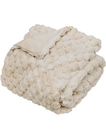 Ariel beige pelliccia gettoni 120x160cm