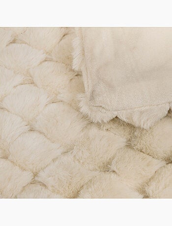 Ariel beige pelliccia gettoni 120x160cm