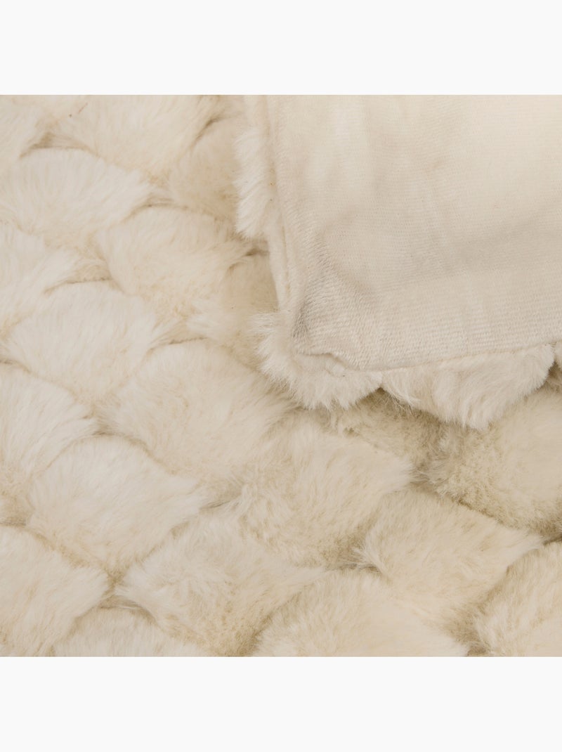 Ariel beige pelliccia gettoni 120x160cm Beige - Kiabi