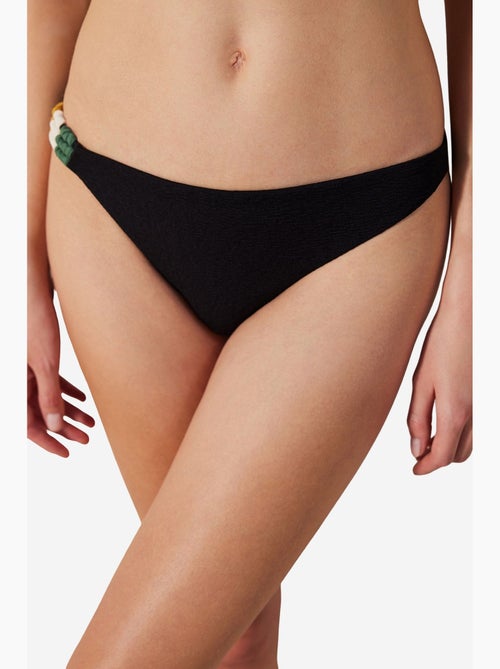 Arlo slip bikini con lato testurizzato e macramè penti - Kiabi