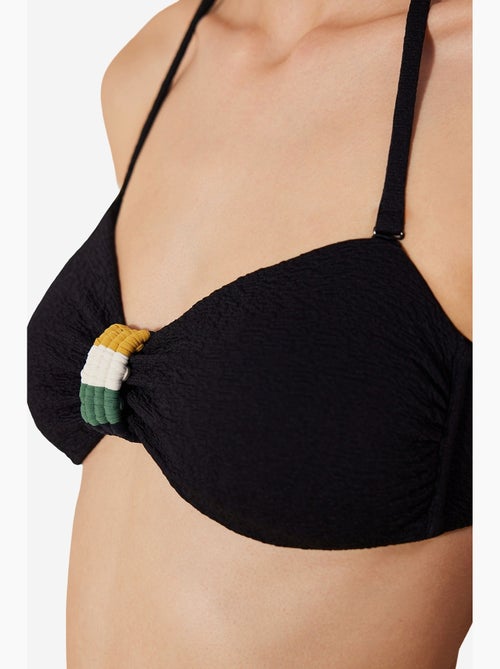 Arlo top bikini senza spalline testurizzato e macramè penti - Kiabi