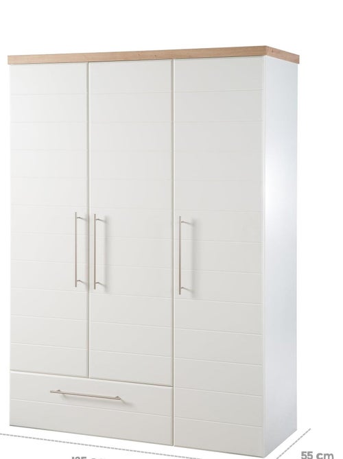 Armadio 3 ante e 1 cassetto con chiusura soft‑close – ROBA "Nele" - Kiabi