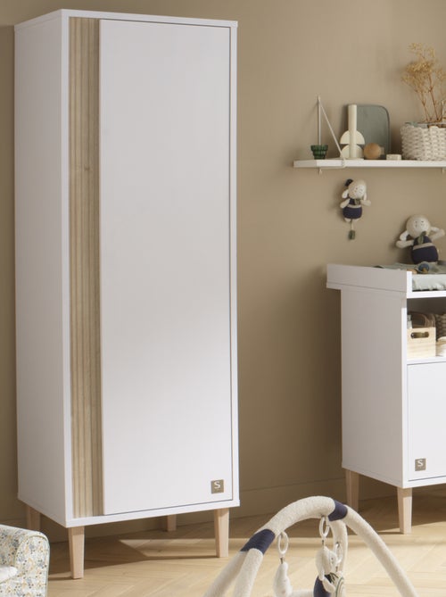 Armadio a 1 anta con dettaglio effetto legno testurizzato e gambe in - SAUTHON - Kiabi