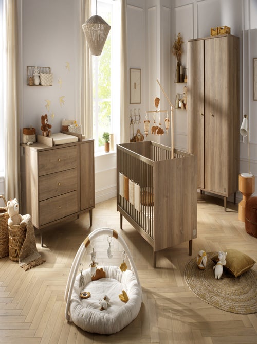 Armadio a 2 ante con dettaglio effetto legno testurizzato e gambe in - SAUTHON - Kiabi