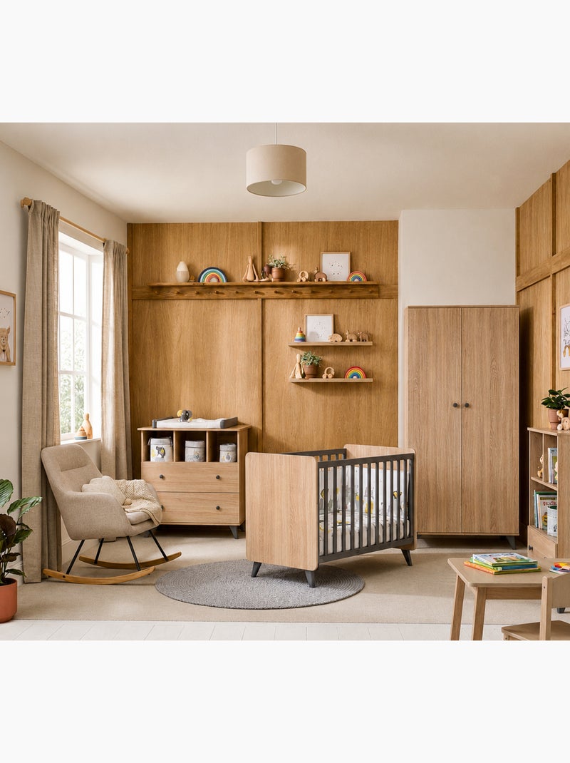 Armadio a 2 ante con finitura in - SAUTHON Grigio marrone - Kiabi