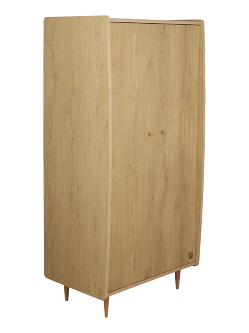 Armadio a 2 ante con maniglie dorate, arredamento in legno di quercia - SAUTHON - Kiabi