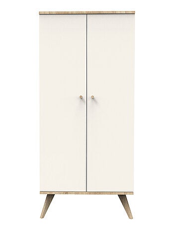 Armadio a 2 ante con piedini in legno e finitura color - SAUTHON