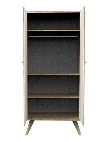 Armadio a 2 ante con piedini in legno e finitura color - SAUTHON