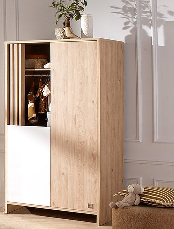 Armadio a 2 ante e 1 nicchia con cleristorio in legno decorativo rovere - SAUTHON