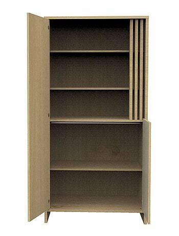 Armadio a 2 ante e 1 nicchia con cleristorio in legno decorativo rovere - SAUTHON