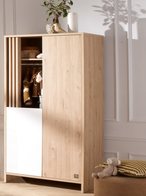 Armadio a 2 ante e 1 nicchia con cleristorio in legno decorativo rovere - SAUTHON - Kiabi