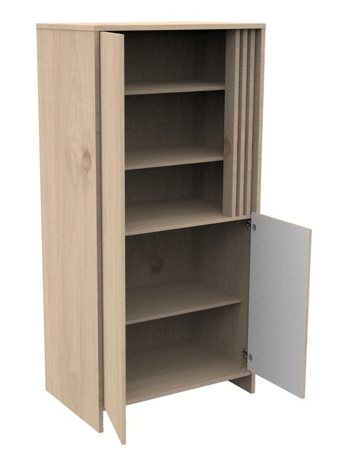 Armadio a 2 ante e 1 nicchia con cleristorio in legno decorativo rovere - SAUTHON - Kiabi