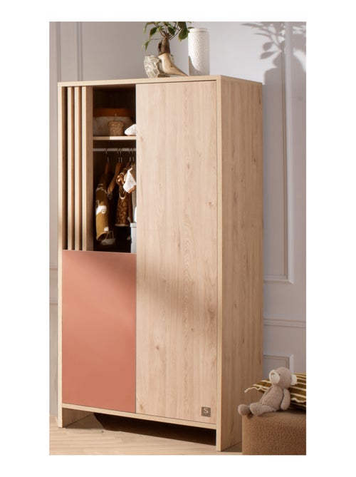 Armadio a 2 ante e 1 nicchia con cleristorio in legno decorativo rovere - SAUTHON - Kiabi