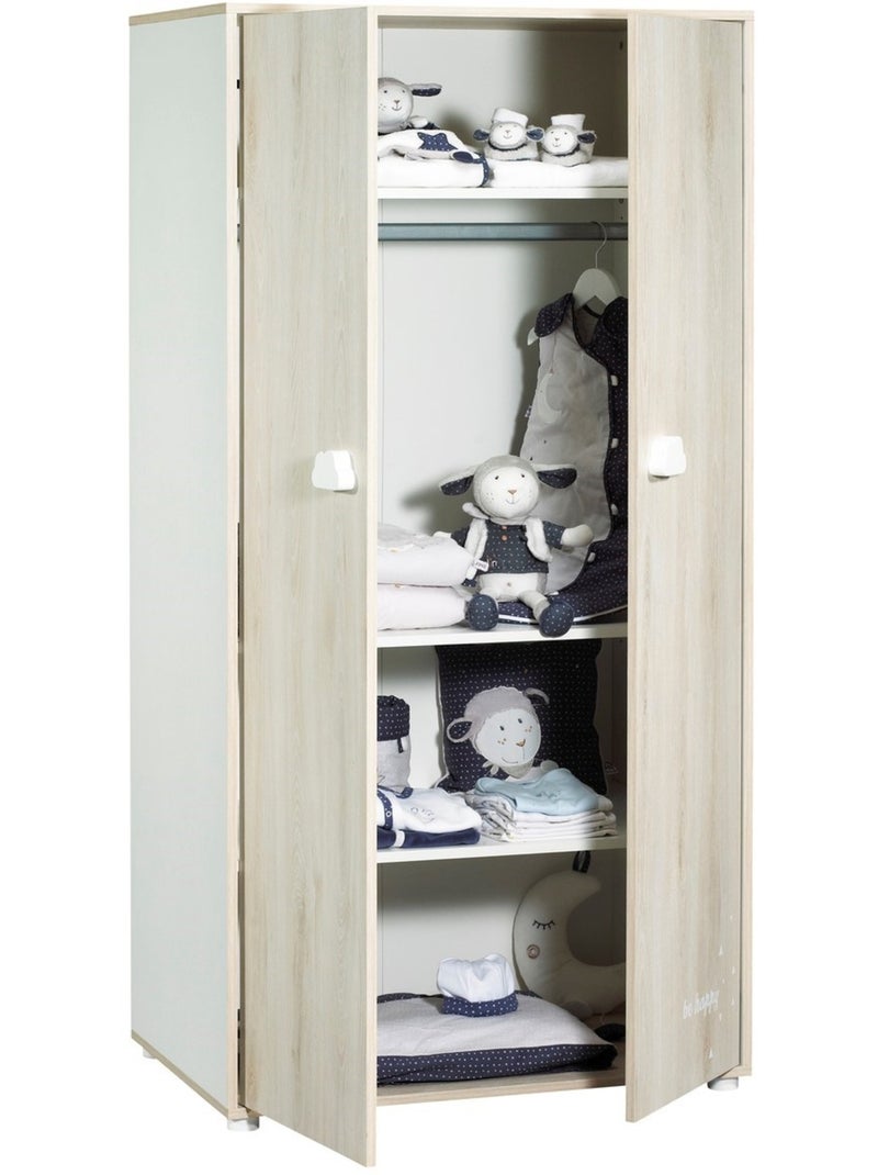 Armadio a 2 ante in legno - BABYPRICE Beige - Kiabi