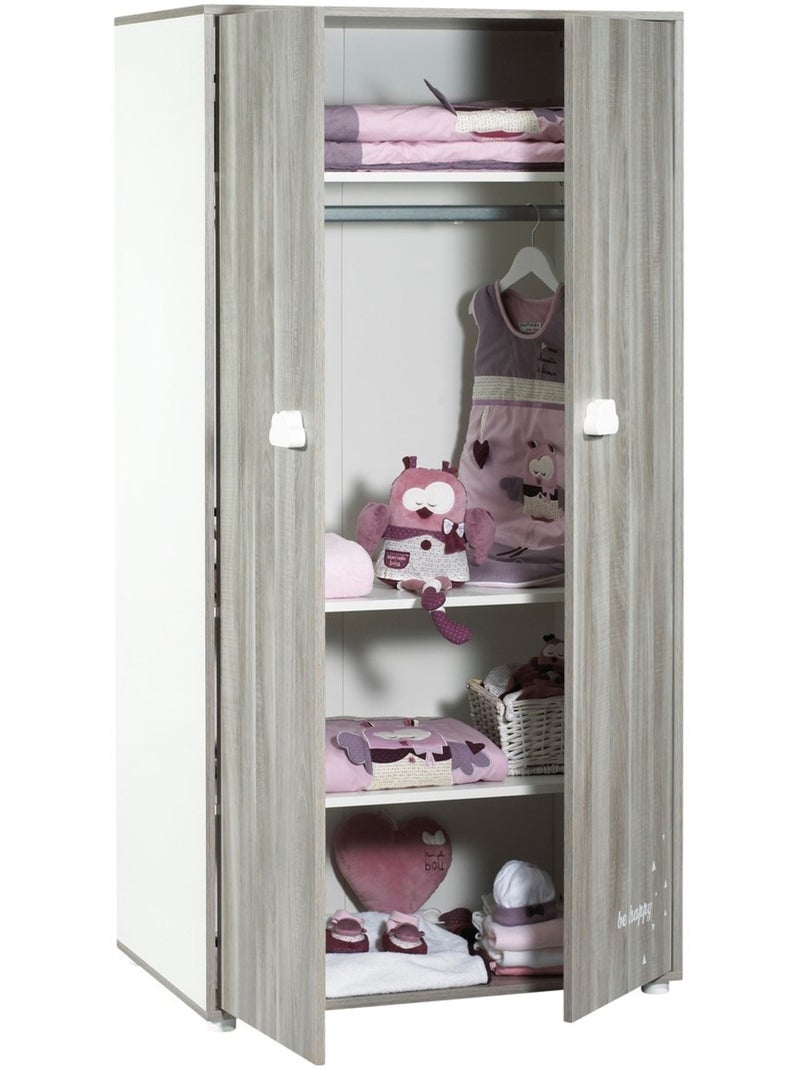 Armadio a 2 ante in legno - BABYPRICE Grigio - Kiabi