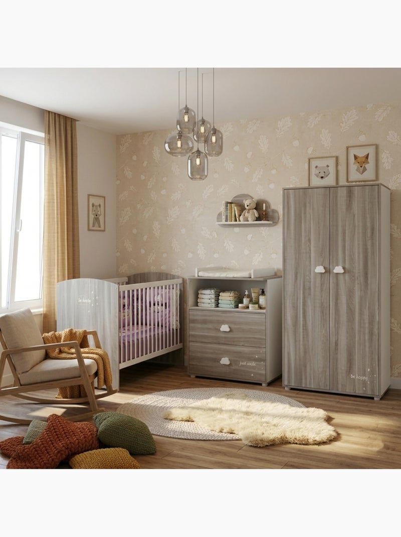 Armadio a 2 ante in legno - BABYPRICE Grigio - Kiabi