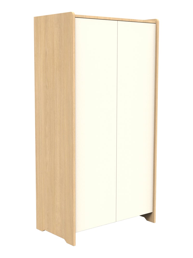 Armadio a 2 ante in legno, decoro rovere - SAUTHON Beige - Kiabi