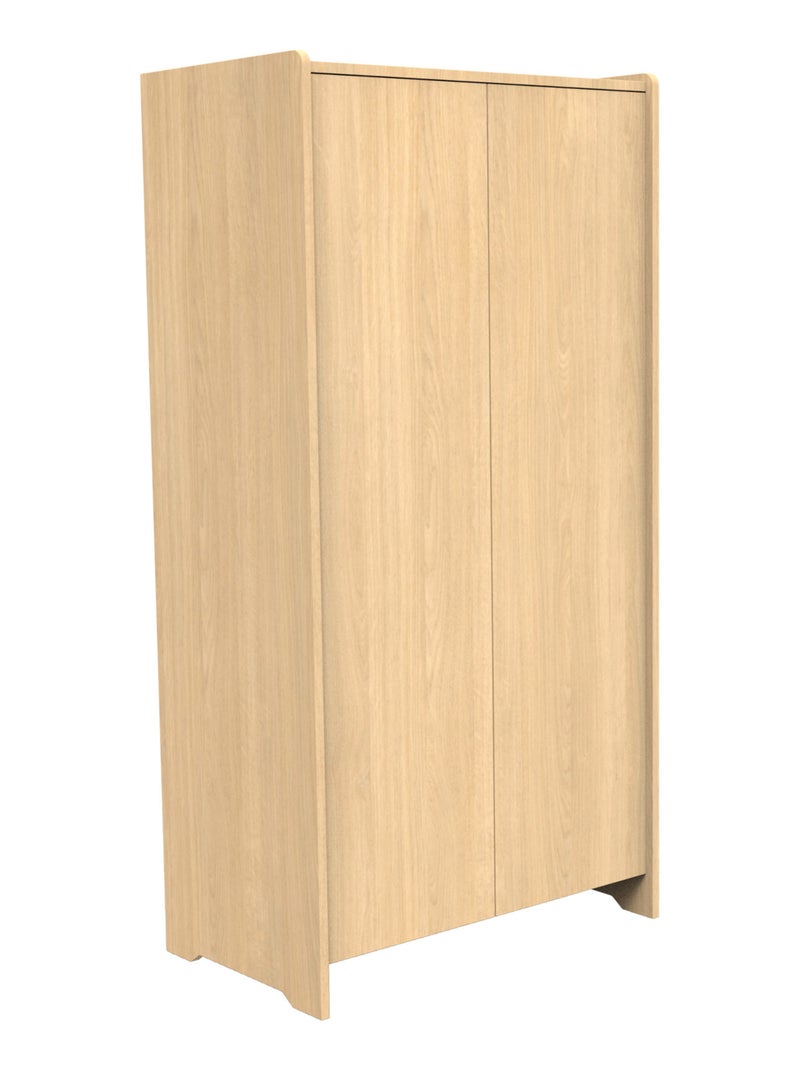 Armadio a 2 ante in legno, decoro rovere - SAUTHON Marrone - Kiabi