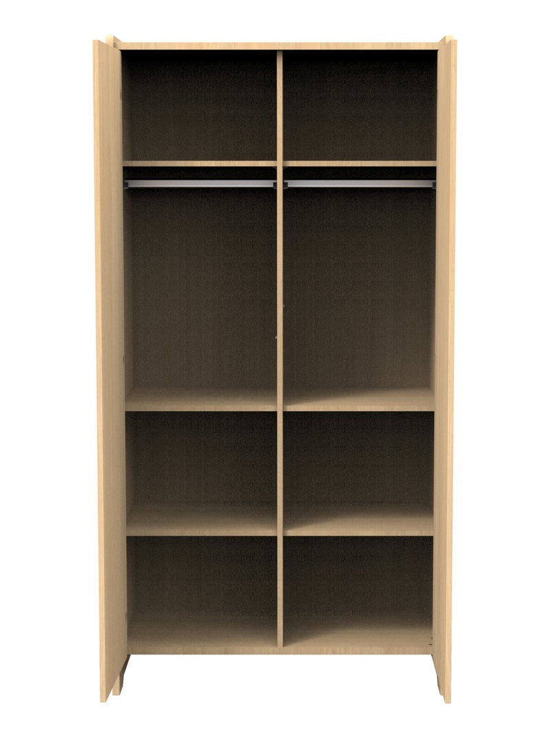 Armadio a 2 ante in legno, decoro rovere - SAUTHON Marrone - Kiabi