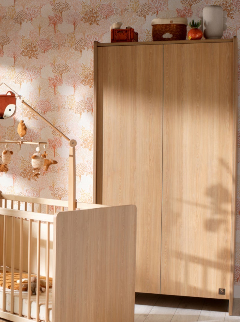 Armadio a 2 ante in legno, decoro rovere - SAUTHON Marrone - Kiabi