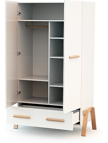 Armadio bambini 2 ante e 1 cassetto canaille legno