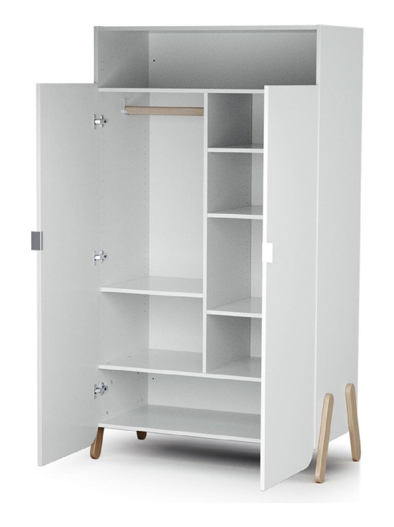 Armadio bambini 2 ante pirate legno Bianco Marrone - Kiabi
