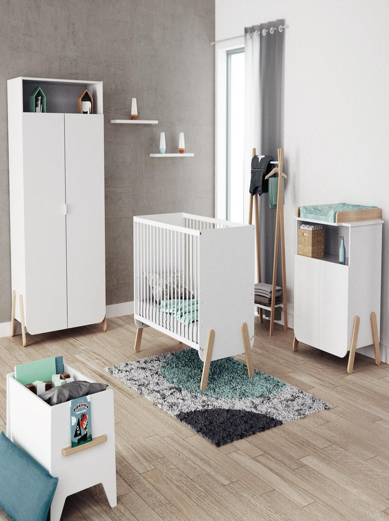 Armadio bambini 2 ante pirate legno Bianco Marrone - Kiabi
