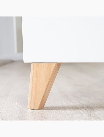 Armadio bambini minimalista 2,5 ante con vani e appendiabiti Leon – Roba