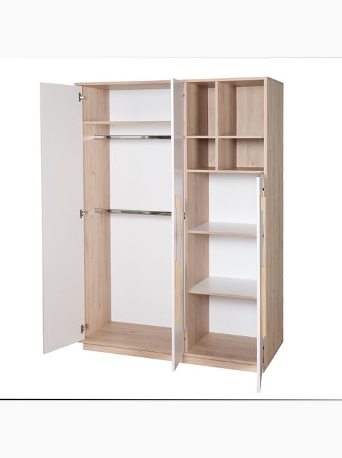Armadio bambini minimalista 3 ante con vani aperti Elva – Roba - Kiabi Armadio bambini minimalista 3 ante con vani aperti Elva – Roba - Kiabi