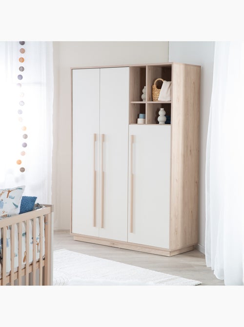 Armadio bambini minimalista 3 ante con vani aperti Elva – Roba - Kiabi Armadio bambini minimalista 3 ante con vani aperti Elva – Roba - Kiabi