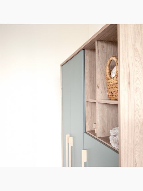 Armadio bambini minimalista 3 ante con vani aperti Selva – Roba - Kiabi Armadio bambini minimalista 3 ante con vani aperti Selva – Roba - Kiabi
