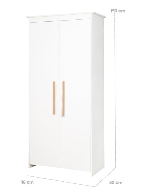 Armadio bebè 2 ante con maniglie in legno massello – ROBA "Lilo" - Kiabi