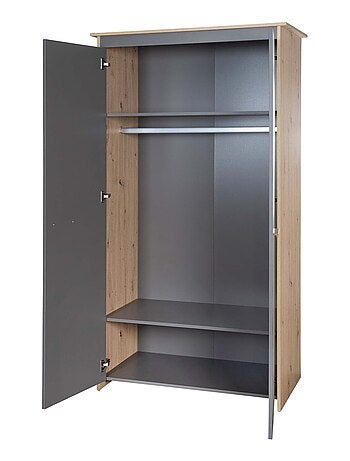 Armadio bebè 2 ante in legno effetto rovere – ROBA "Anna