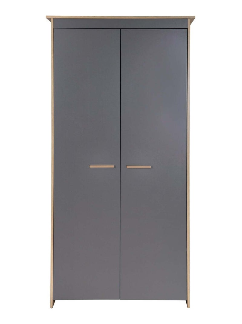 Armadio bebè 2 ante in legno effetto rovere – ROBA "Anna" Grigio antracite - Kiabi