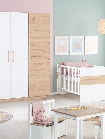 Armadio bebè 3 ante battenti decor rovere – ROBA "Lion
