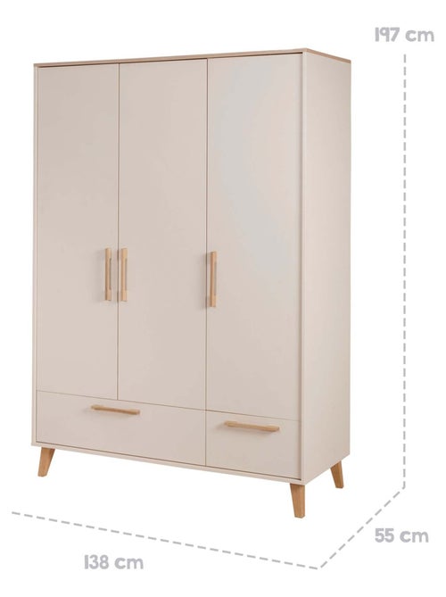 Armadio bebè 3 ante e 2 cassetti soft‑close – ROBA "Jil" - Kiabi