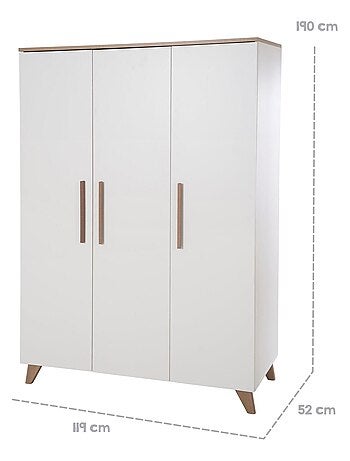 Armadio bebè 3 ante in legno – ROBA "Ole